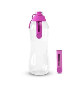 Dafi Butelka filtrująca z 2 filtrami 0,7 l różowa