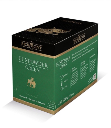 Richmont Excellence Gunpowder Green Herbata 50 saszetek
